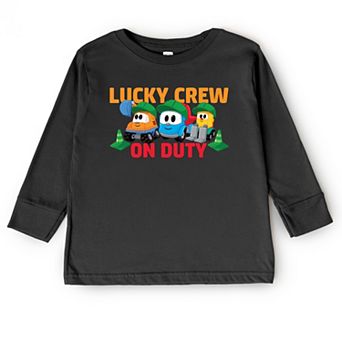 Leo the Truck Lucky Crew On Duty - Toddler Long Sleeve Graphic Tee