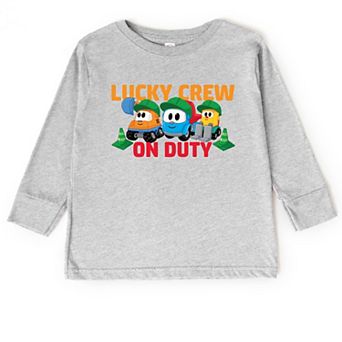 Leo the Truck Lucky Crew On Duty - Toddler Long Sleeve Graphic Tee