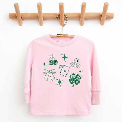 Lucky Icons Stars - Youth Long Sleeve Graphic T-Shirt