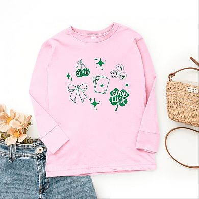 Lucky Icons Stars - Youth Long Sleeve Graphic T-Shirt