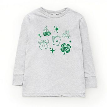 Lucky Icons Stars - Youth Long Sleeve Graphic T-Shirt