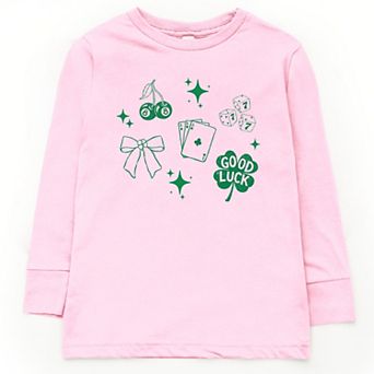 Lucky Icons Stars - Youth Long Sleeve Graphic T-Shirt