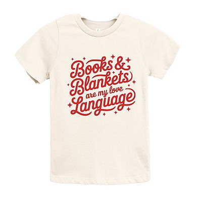 Books & Blankets Are My Love Language - Youth Short Sleeve Graphic T-Shirt