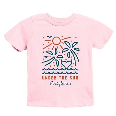 Under The Sun Everytime Palm Trees - Youth Short Sleeve Graphic T-Shirt