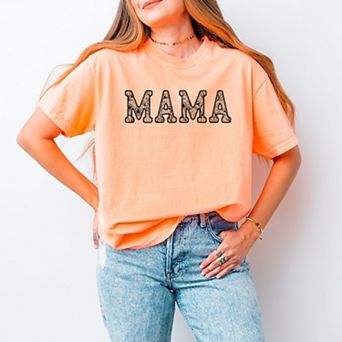 Mama Faux Lace - Women's Garment Dyed Graphic T-Shirt