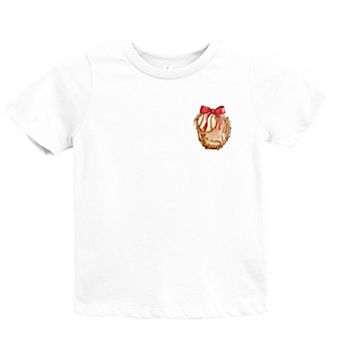 Watercolor Baseball Collage Coquette Front and Back Design - Youth Short Sleeve Graphic T-Shirt