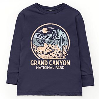 Grand Canyon National Park Two-Toned Circle - Youth Long Sleeve Graphic T-Shirt