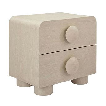 2-Drawer Nightstand with Modern Design and Sturdy Construction