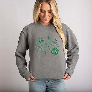 Lucky Icons Stars - Women's Lightweight Garment Dyed Sweatshirt