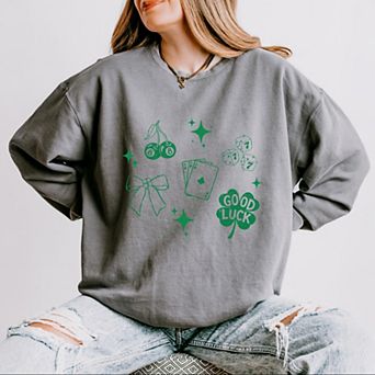 Lucky Icons Stars - Women's Lightweight Garment Dyed Sweatshirt