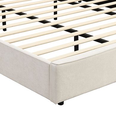 Arbor Elegant Wingback Upholstered Bed - USB Ports - Reading Light by Christopher Knight Home