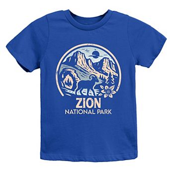 Great Smoky National Park Two-Toned Circle - Youth Short Sleeve Graphic T-Shirt