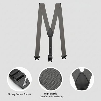 Hidden Suspenders for Men with 3-Point Belt Loop to Wear Under Clothes