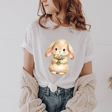 Easter Bunny Watercolor - Youth Short Sleeve Graphic T-Shirt