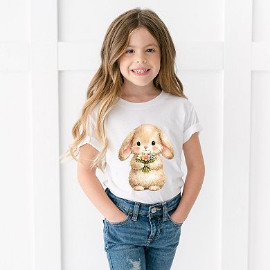 Easter Bunny Watercolor - Youth Short Sleeve Graphic T-Shirt