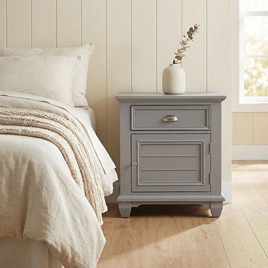 Wood Nightstand with Single Drawer and Modern Design