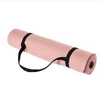 1/4 Inch Thick TPE Yoga Mat with Carrying Strap Non-Slip Exercise Mat