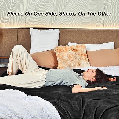 Heavy Thick Blanket Sherpa Fleece Super Soft Plush for Bed