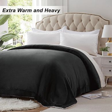 Heavy Thick Blanket Sherpa Fleece Super Soft Plush for Bed