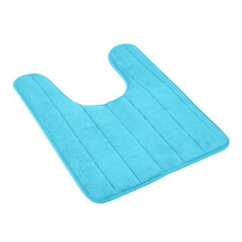 U-Shaped Non-Slip Toilet Mat Absorbent Velvet Bathroom Rug