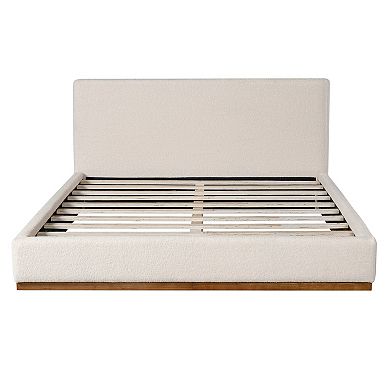 Amelia Minimalist Modern Design Upholstered Bed - Slat Support System by Christopher Knight Home