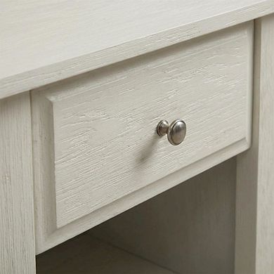 Wooden Night Stand with Single Drawer and Stable Design