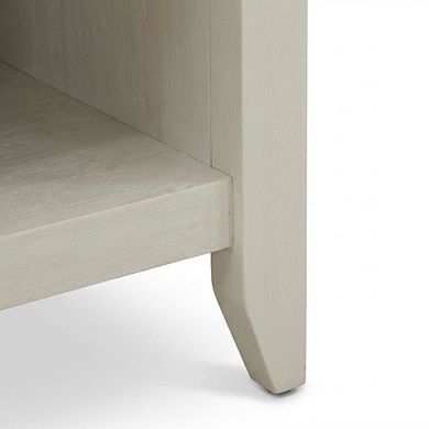 Wooden Night Stand with Single Drawer and Stable Design