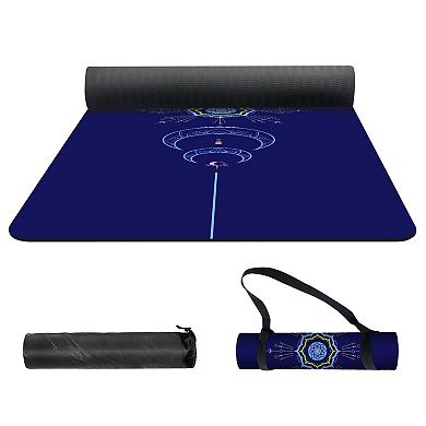 TPE Yoga Mat 6mm Extra Thick Non-Slip 72"x24" with Carrying Bag for Pilates Floor Workout