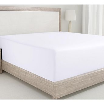 Queen Fitted Sheet Only - Cotton 400 Thread Count Sateen, Deep Pocket Fitted Sheet Queen- White