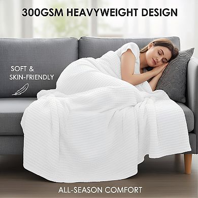 Cotton Waffle Blanket Soft Lightweight and Breathable for All Season