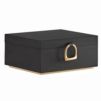 2-Layer Jewelry Box with Handle Floating Base Removable Tray