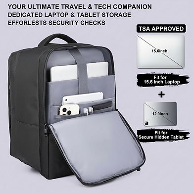 Carry-On Backpack, 18-Inch Water-Resistant Laptop Travel Daypack