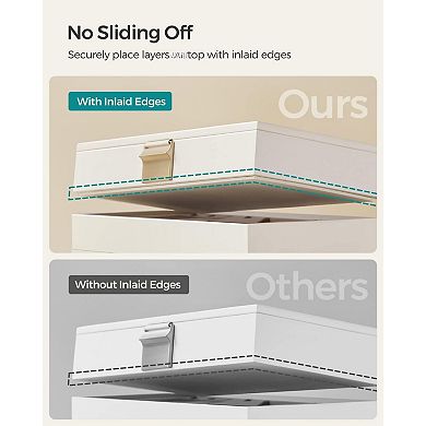 4-Tier Stackable Jewelry Organizer Glass Lid Removable Dividers Vanity Gift