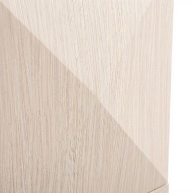 Wood Nightstand, 2 Drawers, Mid-Century Style