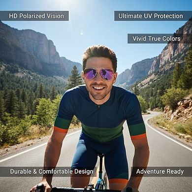 Classic Polarized Aviator Sunglasses UV400 52-63mm