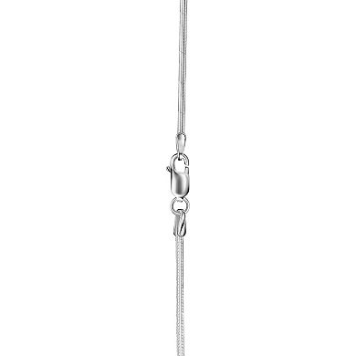 ZUQIETA 925 Sterling Silver 1.5mm Magic 8-Sided Snake Chain for Women, Made in Italy