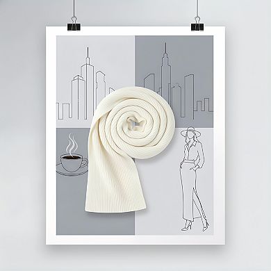 Cashmere Wool Scarf Ultra Soft Ribbed Classic Solid Color