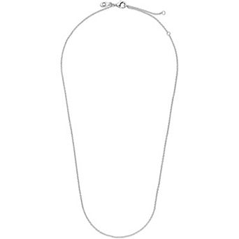 ZUQIETA Adjustable 925 sterling silve Fine Chain Collar Necklace with Round Ring, Elegant Daily Wear