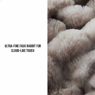 Faux Fur Throw Blanket Cozy Soft Fuzzy Plush for Couch Bedroom