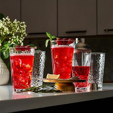Glass Cups Set of 10 Dishwasher Safe with Heavy Base for Cocktails