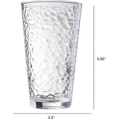 Glass Cups Set of 10 Dishwasher Safe with Heavy Base for Cocktails