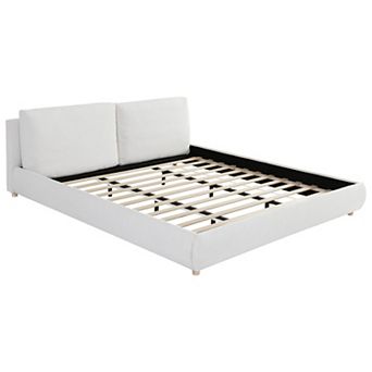 Dani Modern Boucle Removable-Pillow Platform Bed by Christopher Knight Home