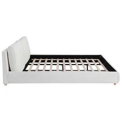 Dani Modern Boucle Removable-Pillow Platform Bed by Christopher Knight Home