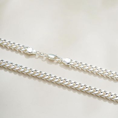 ZUQIETA 925 Sterling Silver Cuban Link Chain for Men, 3.5mm/7mm Diamond Cut, Gift for Him