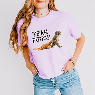 Team Punch Typewriter Black - Women's Boxy Crop Top Graphic T-Shirt
