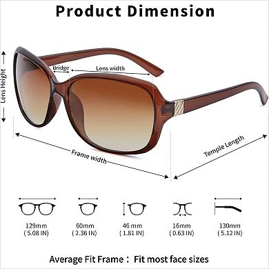 Classic Vintage Sunglasses for Women Men 2 Pack with UV400 Protection