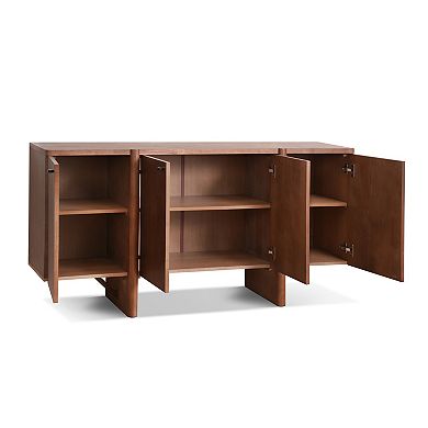 Contemporary Sideboard with 3 Cabinets and Adjustable Shelves by Christopher Knight Home