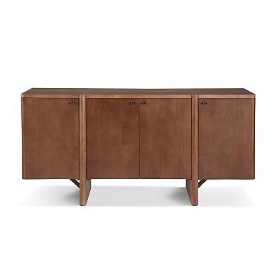 Contemporary Sideboard with 3 Cabinets and Adjustable Shelves by Christopher Knight Home