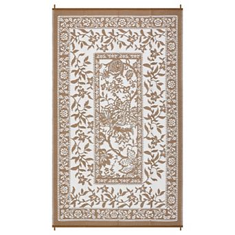 Fashionwu Modern Reversible Traditional Outdoor Stain Resistant Lightweight Waterproof Area Rug