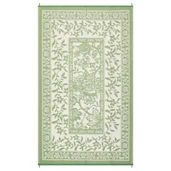 Fashionwu Modern Reversible Traditional Outdoor Stain Resistant Lightweight Waterproof Area Rug